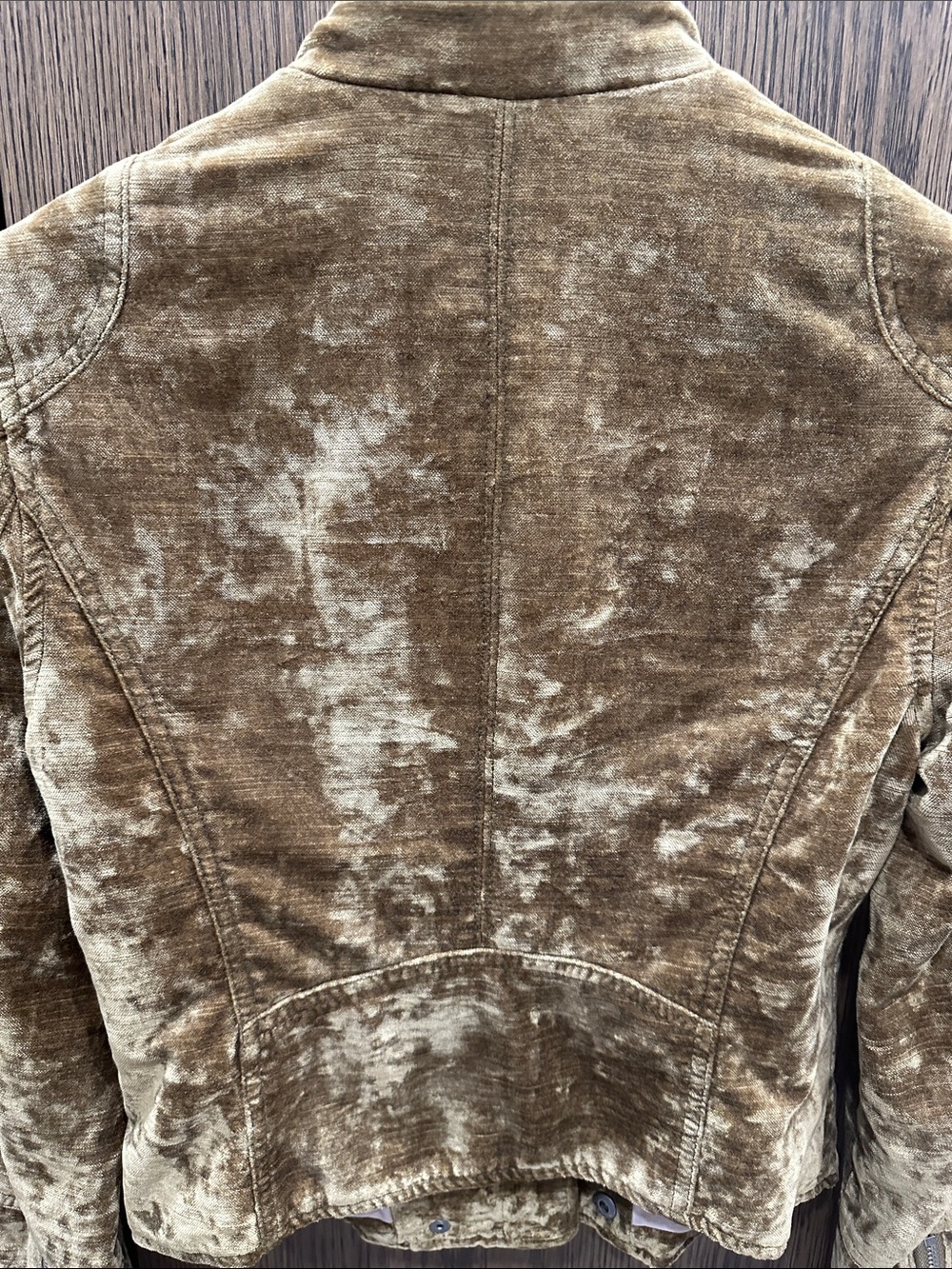 Free People Gold Velvet Moto Jacket - Picture 7 of 9
